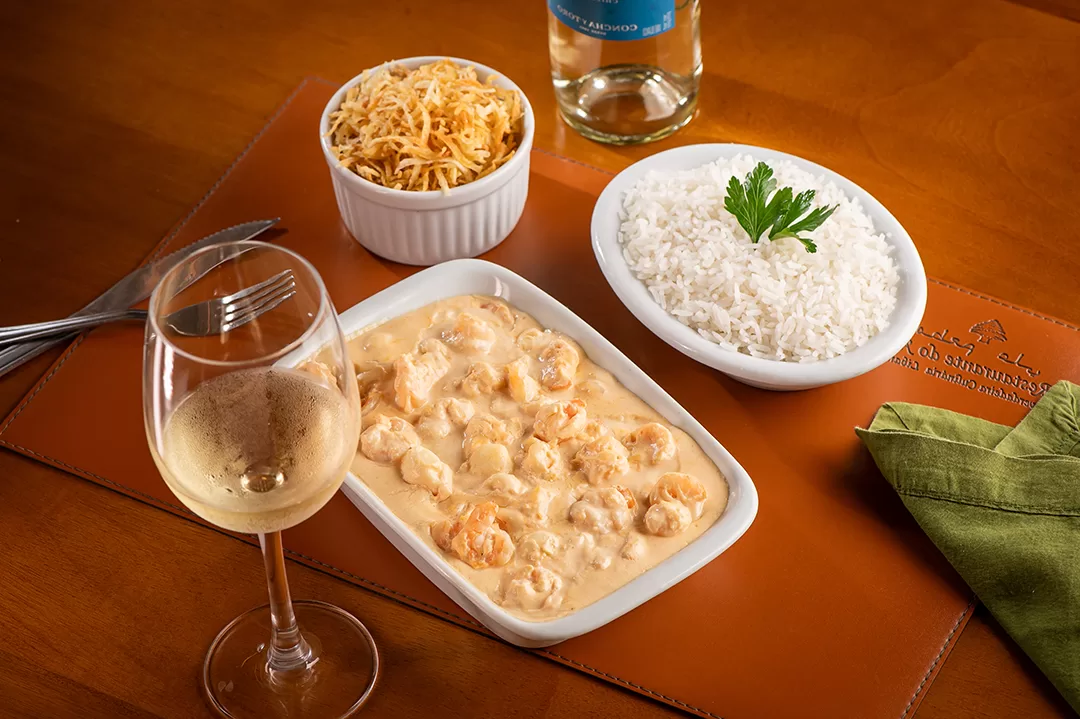 Strogonoff de camarão