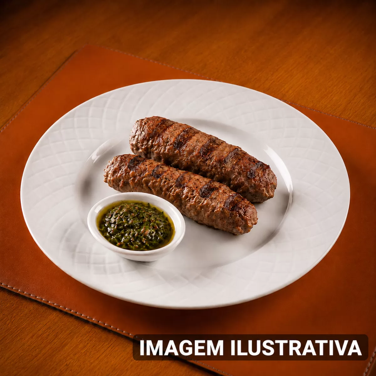 Kafta grelhada simples e molho verde